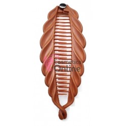 Accesoriu tip banana pentru prins parul din plastic PZS007LL - Maro Deschis